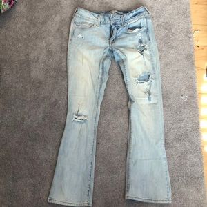 American eagle wash ripped boot cut jeans